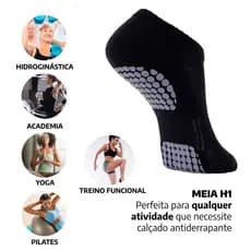 Meia Pilates Hidroginastica Antiderrapante - Sortido