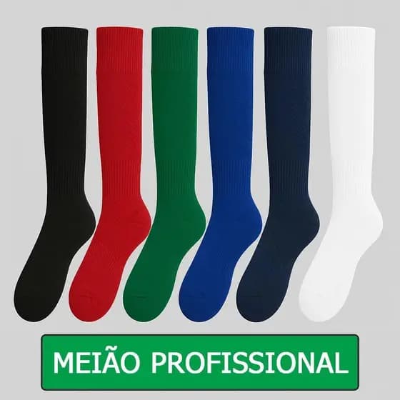 Meia Meião de Futebol Profissional Esportivo Meias Alta Qualidade Cano Alto Jogador time Chuteira