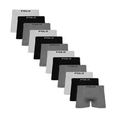 Kit Com 12 Cuecas Boxer Microfibra Polo Star Sortida