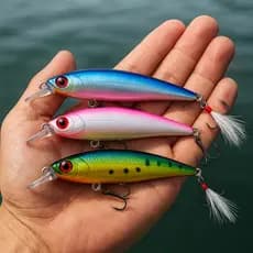 Isca De Pesca Premium 3D Olho Plástico Duro Artificial Para Água Salgada Doce