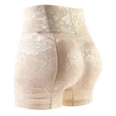 Calcinha De Quadril Acolchoada De Cintura Alta Controle Roupa Íntima Falsas Cuecas De Rabo Elevação Feminina Boxer Respirável