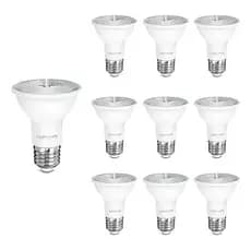 Kit 10 Lâmpada Led Par20 7w E27 Lumanti