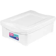 Caixa Organizadora Plástica Branca Lisa 13,5L Ordene