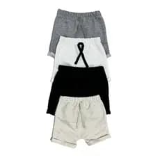 Shorts  infantil de algodão com cadarço decorativo