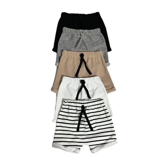 Kit 3 Short Infantil Bebê Recém Nascido Moletinho 100% Algodão de Alta Qualidade Confortavél e delicadeza