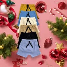 Kit 5 Short Infantil Bebê Recém Nascido Ribana Verão