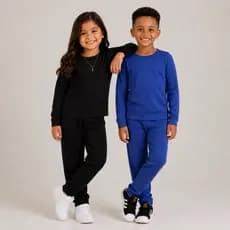 Kit 2 Conjuntos Térmicos Infantil Peluciado Unissex