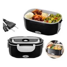 Marmita Elétrica AQUECER Comida Termica Bivolt 1,5L 40W Preta Compacta