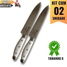 Kit 2 Facas Profissionais Linha Europa 26.8 cm – Corte Afiado e Conforto Ergonômico para Uso Doméstico e Profissional