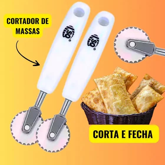 Carretilha Corta E Fecha Pastel Fechador De Massas Prático