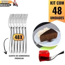Kit 48 Garfos de Sobremesa Aço Inox 16cm – Conjunto Completo Para Eventos, Festas e Uso Profissional.