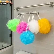 2-5 ou 15 Esponjas de Banho Esfoliante Cores Variadas de de Nylon Economica Sortidas Pele Limpa Mulheres