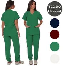 Pijama Cirúrgico Com Elastano Tecido Fresco Scrub Uniforme Hospitalar Enfermagem Médico Enfermeira