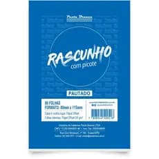 Bloco para Rascunho com Picote e Pauta 80X115MM 80 Folhas Pacote com 10