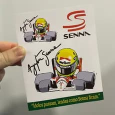 Sticker Senna F1 Ayrton Figurinha Vinil