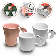 Caneca Branca em Cerâmica Cores Premium Alta Qualidade