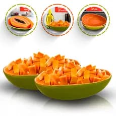 Bowl Mamão Coleção Vasilha Tigela Cumbuca De Porcelana Pote Laranja Louça Decoração
