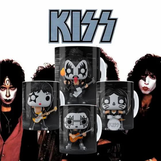 Caneca Banda Kiss Rock - Com seu nome