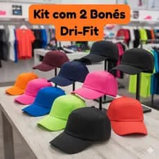 Kit com 2 Bonés Dri Fit Várias Cores Super Promoção