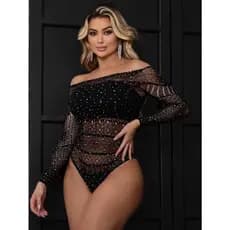 Body Manga Longa, Body Brilhos, Body Strass, Body Arrastão.
