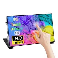 Tela LCD De 7 Polegadas 52Pi Para Raspberry Pi , IPS 1024x600 Com Suporte , Monitor Portátil HDMI 5/4B/3B + B +/Zero/400