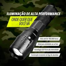Lanterna Tática Portátil MINI a Pilha com Zoom Telescópico para acampar para falta de luz ótimo claridade