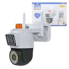 Câmera de Segurança IP 360° Externa Jortan JT-9689 com Luz de Alarme e Proteção à Prova D’água
