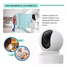 Câmera Segurança Wi-Fi 360° Kapbom KA-S079 Visão Noturna Full HD Babá Eletrônica