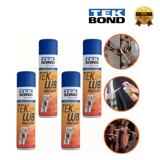 Desengripante Spray TekLub Anti Ferrugem Óleo Protetivo Multiuso 300ml 150g - TEKBOND