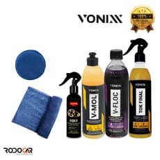 Kit Lavagem de Moto Estética Auto - Aplicador Toalha Foxy V-Mol V-Floc Tok Final - ORIGINAL VONIXX
