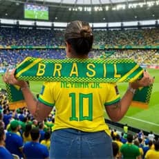 1/3/6 Cachecol do Brasil Lenço Copa do Mundo 2026