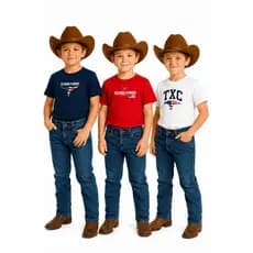 Kit 3 Camisetas Txc Infantil Masculina Country Rodeio Texas