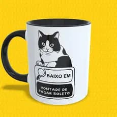 Caneca Engraçada Gatinhos "Alto em TDAH Baixo em Paciência" | Presente Geek Criativo | Xícara Café
