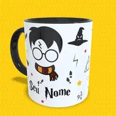 Caneca Premium Harry Potter Vários Modelos Personalizada Seu Nome Xícara de Café Grifinória Hogwarts
