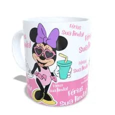 Caneca Personalizada Minnie Férias Sua Linda Caneca Café Caneca Customizada Alta Qualidade de Imagem Caneca Presente