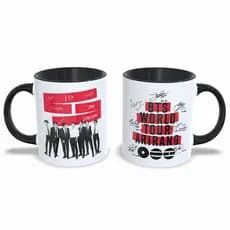 Caneca BTS World Tour Arirang K-Pop Cerâmica 325ml Premium Colecionador ARMY