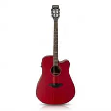 Violão Eletroacústico Aço Waldman Blastone DCEX-641 TRT Vermelho Transparente Com Afinador e Equalizador