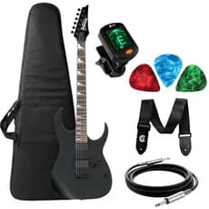 Kit Guitarra Elétrica Ibanez Stratocaster Rg Grg121 Dx-Bkf