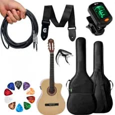 Kit Violão Myth Eletroacústico Aço Mt39sce Profissional
