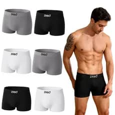 Kit 6 Cuecas Boxer Algodão Zrbo Original Masculina Sortida