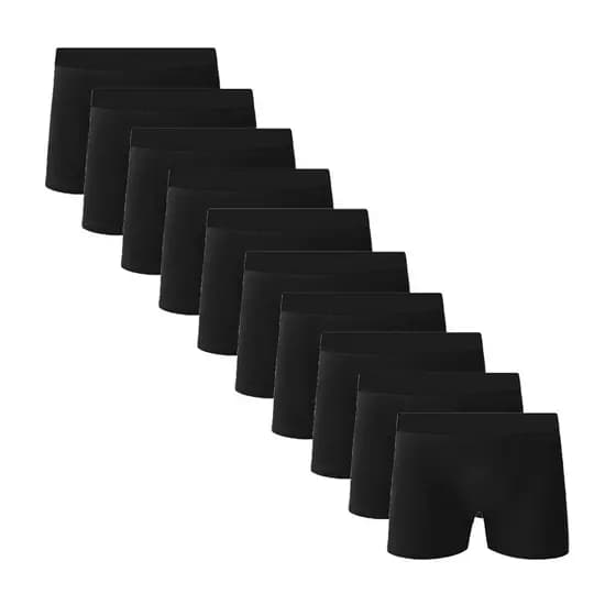 Kit com 10 Cuecas Box Algodão C5 Preto