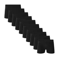 Kit com 10 Cuecas Box Algodão C5 Preto