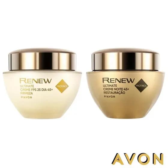 Creme Renew Ultimate Avon - 50g: Dia Firmeza 45+ FPS25 ou Noite 45+