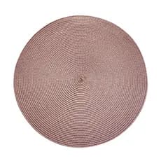 Lugar Americano Redondo Fresno Espiral Taupe Bege Nude Natural 38cm