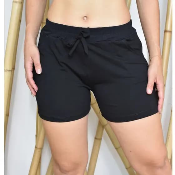 Short Viscolycra Cintura Média Com Bolso