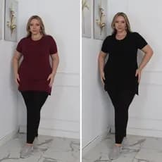 Kit 2 Blusas PLUS SIZE Sobre legging  Cobre Bumbum Fitness