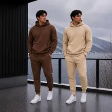 Kit 2 Conjunto Masculino Moletom Flanelado Com Capuz e Calça Inverno