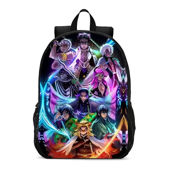Mochila Escolar Bolsa Hashiras Anime Demon Slayer Novidade