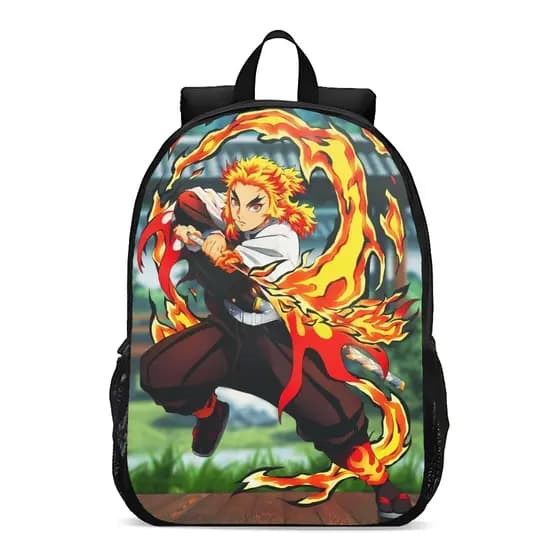 Mochila Escolar Bolsa Rengoku Hashira Anime Demon Slayer Novidade