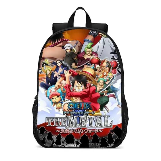 Mochila escolar juvenil infantil one piece Chapéu de Palha Espadachins promoção